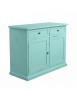 Madia credenza 2 porte legno shabby azzurro consumato 105x42x85