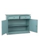 Madia credenza 2 porte legno shabby azzurro consumato 105x42x85