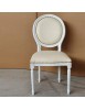 Set tavolo bianco gamba tornita 100x70 120x80 140x80 160x85 allungabile con 4/6 sedie ecopelle