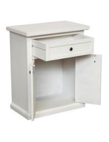 Porta telefono 2 ante 1 cassetto shabby legno bianco 60X36X73