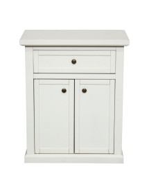 Porta telefono 2 ante 1 cassetto shabby legno bianco 60X36X73