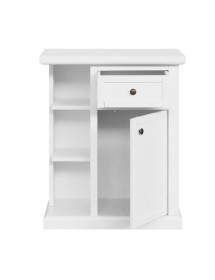 Porta telefono 1 anta 1 cassetto shabby legno bianco 64X32X74
