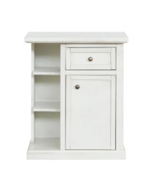 Porta telefono 1 anta 1 cassetto shabby legno bianco anticato 64X32X74