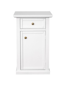 Porta telefono 1 anta 1 cassetto shabby legno bianco 45X30X75
