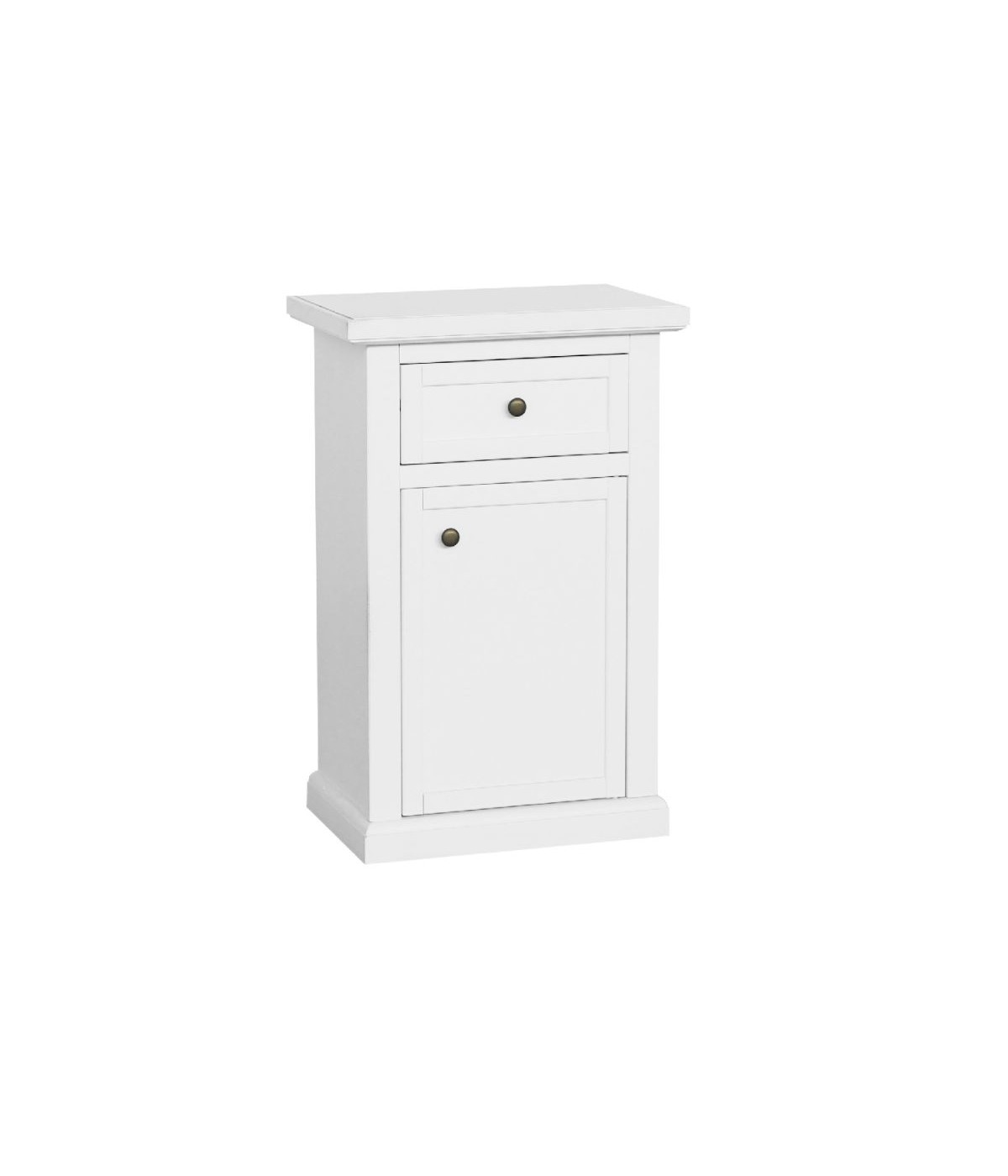 Porta telefono 1 anta 1 cassetto shabby legno bianco 45X30X75