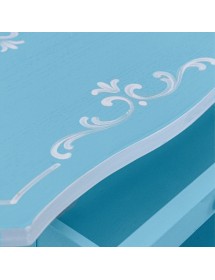 Comodino porta telefono Legno shabby azzurro anticato 45x35x70