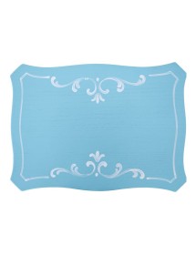 Comodino porta telefono Legno shabby azzurro anticato 45x35x70