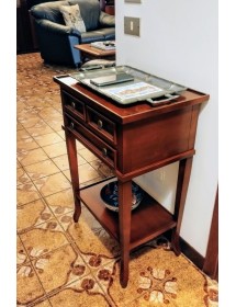 Comodino porta telefono classico Legno massello bassano 50x36x76