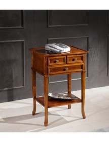 Comodino porta telefono classico Legno massello bassano 50x36x76