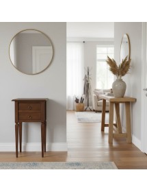 Comodino porta telefono classico 2 cassetti Legno bassano 44x35x77