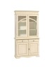 CRISTALLIERA CLASSICA 2 PORTE LEGNO AVORIO PENNELLATO 105X42X205