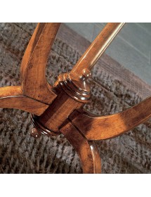 Tavolino rotondo intarsio scacchi legno massello bassano 80X80x77