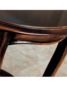 Tavolino rotondo 700 shabby legno noce consumato 59X59x71