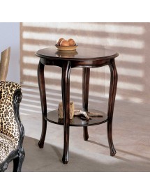 Tavolino rotondo 700 shabby legno noce consumato 59X59x71