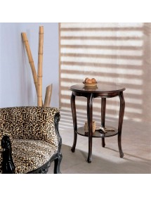 Tavolino rotondo 700 shabby legno noce consumato 59X59x71