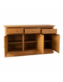Madia credenza 3 porte massello pino rustica tinta miele 147X45X85