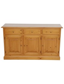 Madia credenza 3 porte massello pino rustica tinta miele 147X45X85