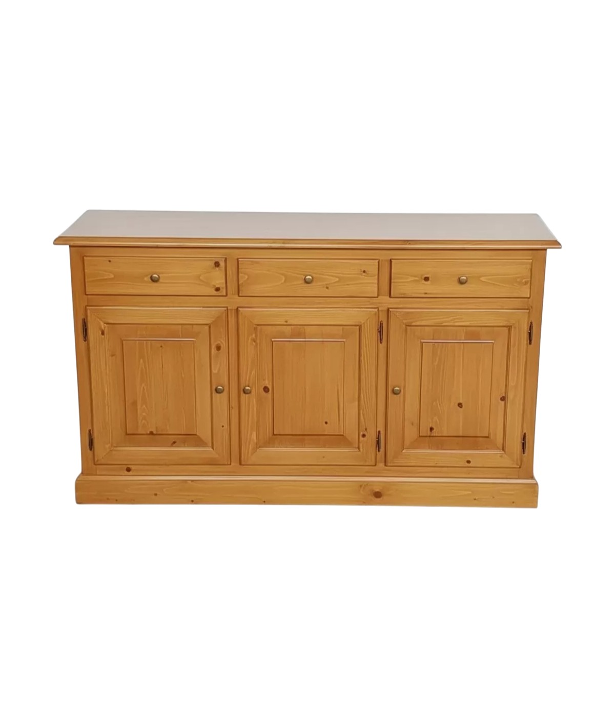 Madia credenza 3 porte massello pino rustica tinta miele 147X45X85