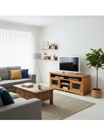 MOBILE PORTA TV GOCCIA LEGNO BASSANO ARTE POVERA 170x46x69