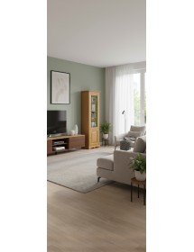Vetrina arte povera 2 ante Legno tinta miele 68X47X220