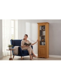Vetrina arte povera 2 ante Legno tinta miele 68X47X220