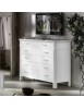 CASSETTIERA IN LEGNO 6 CASSETTI SHABBY CHIC BIANCO 121X53X104 (3200)