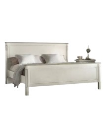 MOBILI 2G - LETTO MATRIMONIALE ARTE POVERA SHABBY CHIC L.183 x P.214 x H.110 vista frontale