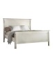 Letto 1 piazza e mezza legno shabby chic bianco grigio 138x214x110