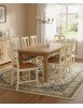 Set 2 sedie a lira legno shabby bicolore con seduta legno