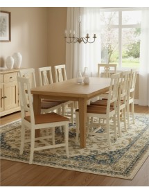 Set 2 sedie a lira legno shabby bicolore con seduta legno