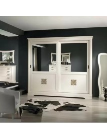 Camera completa classica legno shabby bianco