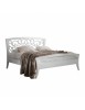 MOBILI 2G - LETTO ARTE POVERA TRAFORATO IN LEGNO BIANCO 184x210x120