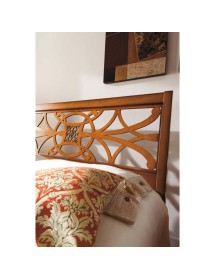 Letto arte povera traforato legno tinta noce 170x226x126