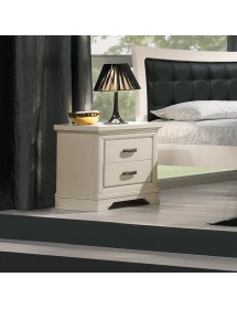 Gruppo 1 Cassettiera 2 Comodini shabby legno bianco