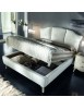 Letto matrimoniale shabby ecopelle con contenitore 186x205x138