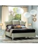 Letto matrimoniale shabby ecopelle con contenitore 186x205x138