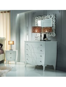 Letto matrimoniale shabby ecopelle con contenitore 186x205x138