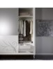 Armadio 2 porte scorrevoli shabby bianco decori 276x63x253