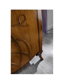 Camera completa classica legno noce bassano con rilievi