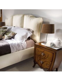 Camera completa classica legno noce bassano con rilievi