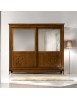 Armadio 2 porte scorrevoli classico decori noce bassano 276x63x253