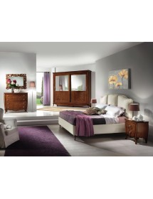 Armadio 2 porte scorrevoli classico decori noce bassano 276x63x253