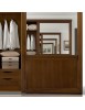 Armadio 2 porte scorrevoli vetro classico noce 282x66x248