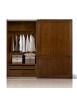Armadio 2 porte scorrevoli legno classico noce 282x66x248