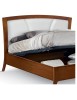 Letto matrimoniale legno ecopelle con contenitore noce bassano 184x210x120