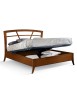 Letto matrimoniale legno traforato con contenitore noce bassano 184x210x120