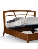 Letto matrimoniale legno traforato con contenitore noce bassano 184x210x120