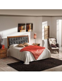 Letto matrimoniale classico ecopelle noce bassano 170x226x126