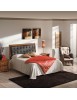 Letto matrimoniale classico ecopelle noce bassano 170x226x126