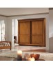 Armadio 2 porte scorrevoli legno classico noce bassano 285x63x253